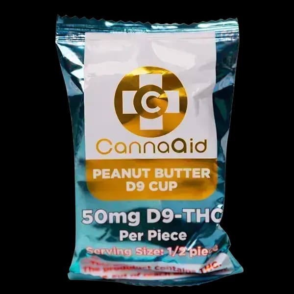 Franny’s Farmacy x CannaAid Peanut Butter Cups – 50 mg de Delta-9 THC