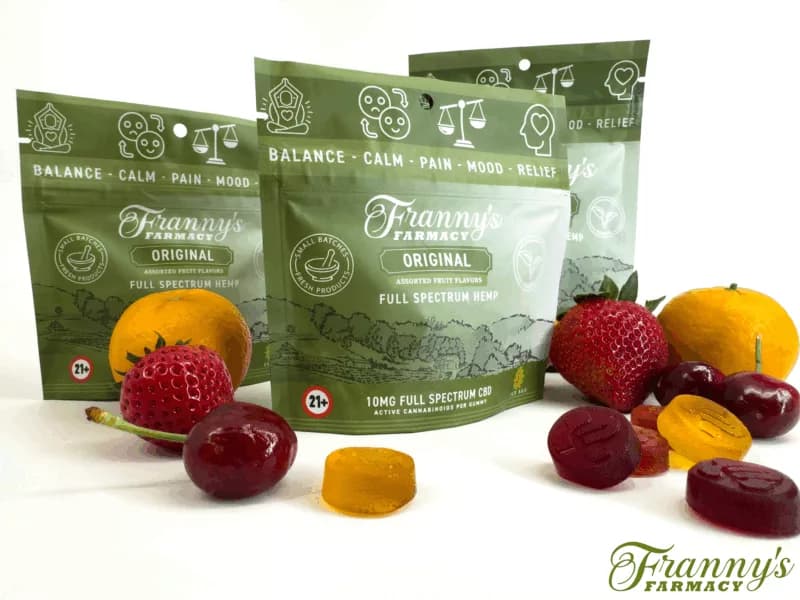 Franny's Farmacy OG Gomitas de 10mg de CBD – Ahora Veganas + No se Derriten