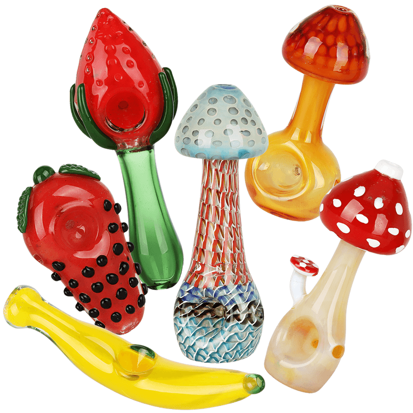 Fruit of the Shrooms Glass Pipes | Assorted Styles
