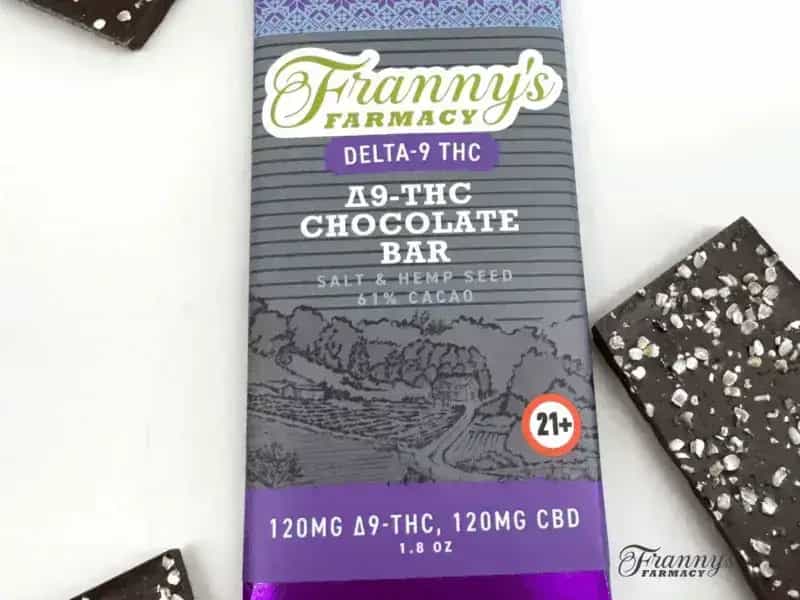 Franny's D9 Salt and Hemp Seed Chocolate Bar (240mg)